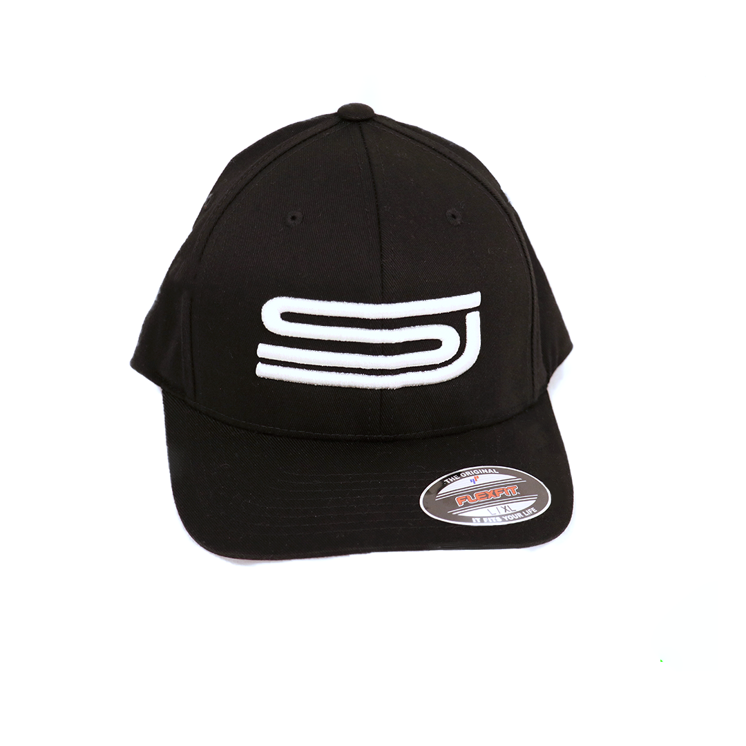 Logo Black Fitted Hat – Straightjacket