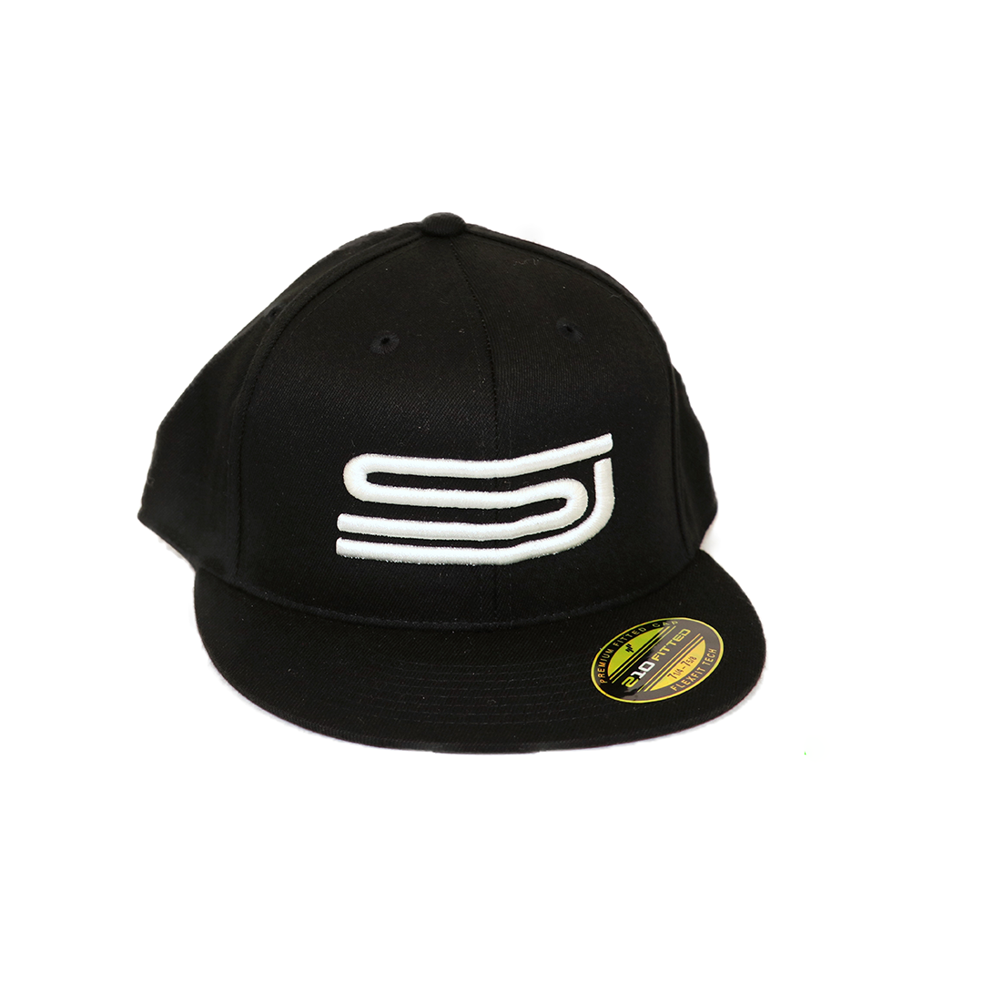 Logo Black Fitted Hat – Straightjacket